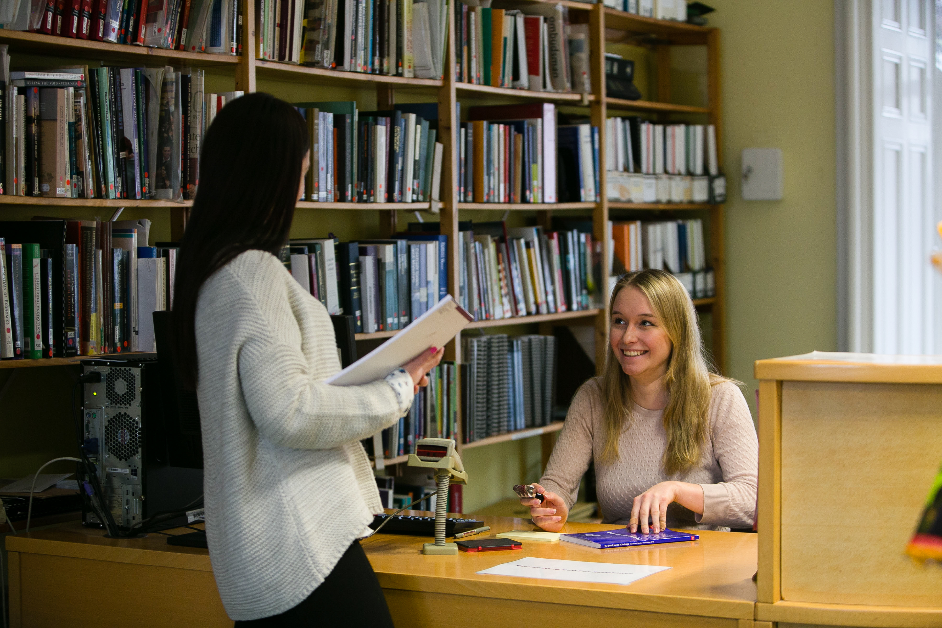 2 ladies in IPA Library